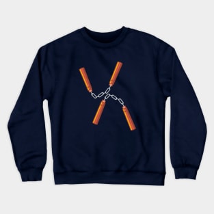 Nunchuks! The weapon of a true martial arts warrior! Crewneck Sweatshirt